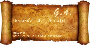 Gombkötő Arnold névjegykártya
